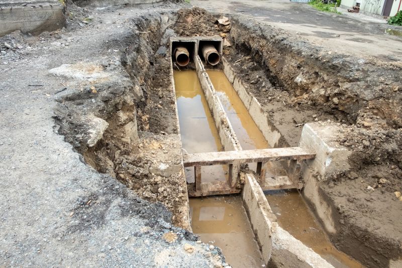 Trench Excavation for Water Line